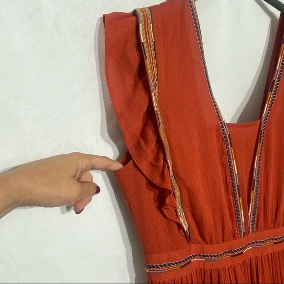 See U Soon NWT Brick/Terracotta Sleeveless Maxi Dress Small - Picture 4 of 16